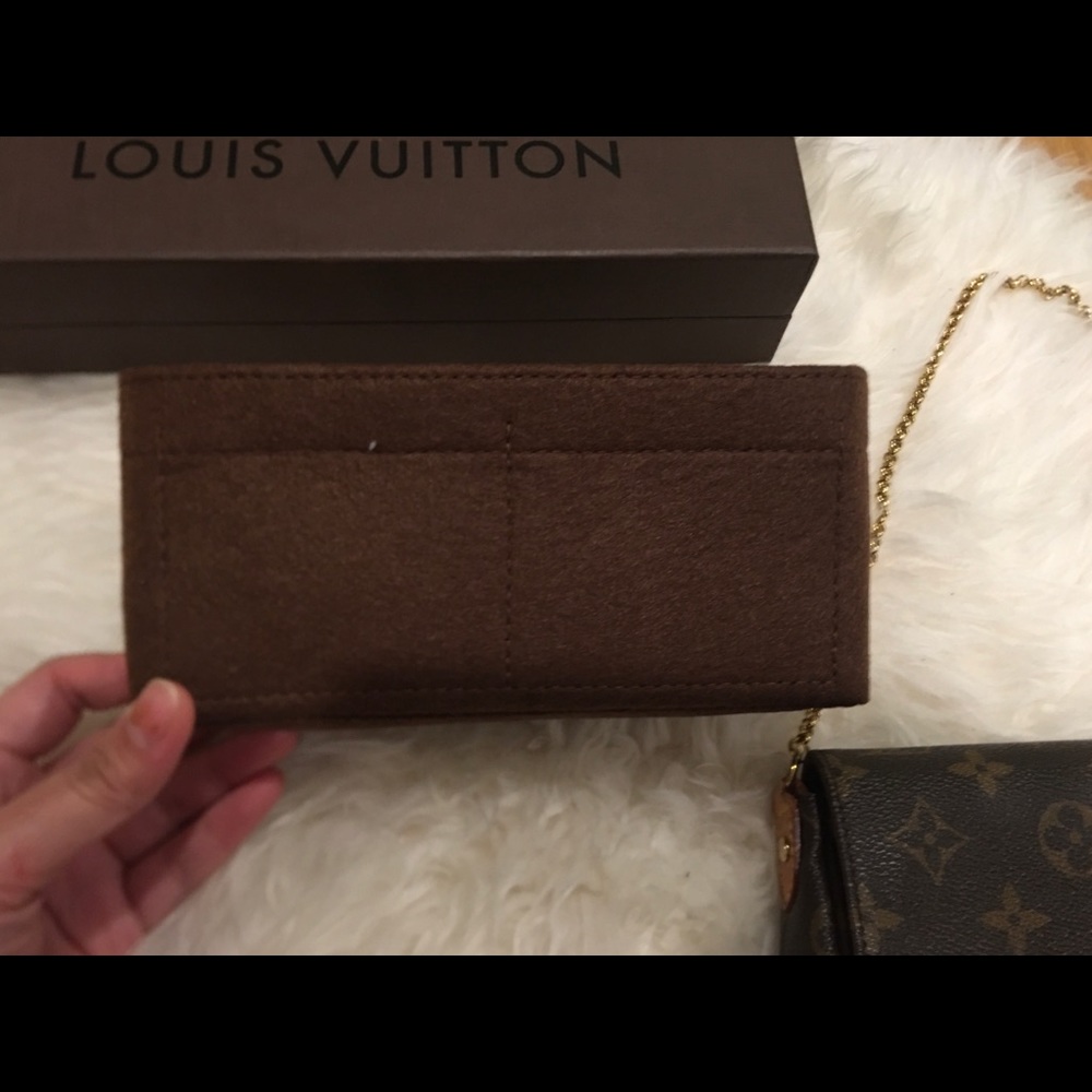 Brown Felt insert organizer for FAVORITE MM